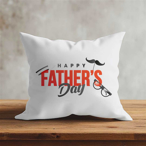 Father’s Day Printed White Cushion RJ-51