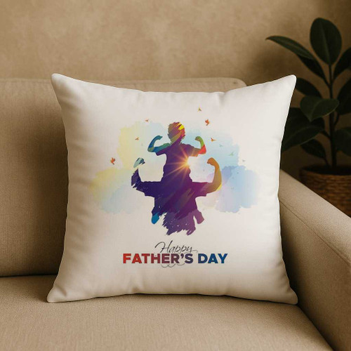 Soft White Cushion with Father’s Day Design RJ-52