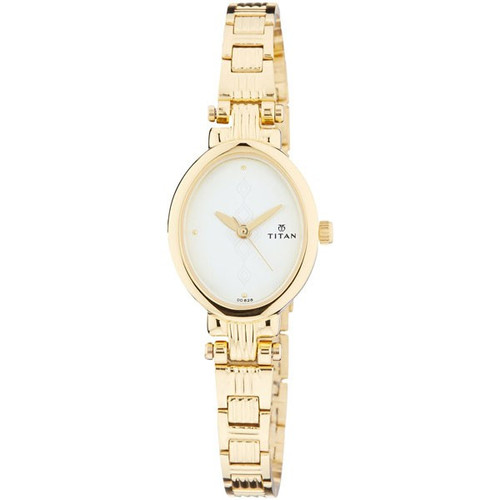 Titan White Dial Analog Watch for Women (2535YM01)