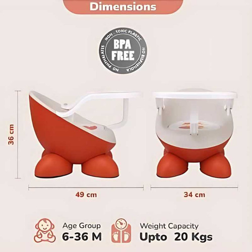 R For Rabbit Jelly Bean Fab 2 in 1 Multipurpose Kids Chair and Meal Chair-FNJBFOC02 FNJBFOC02