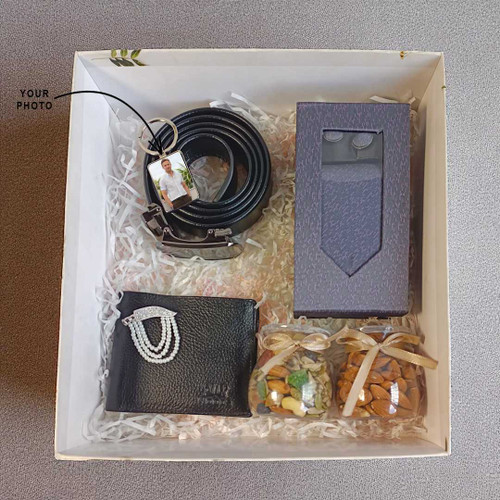 Gentleman’s Premium Gift Box with Wallet, Tie & Belt JNK-4073
