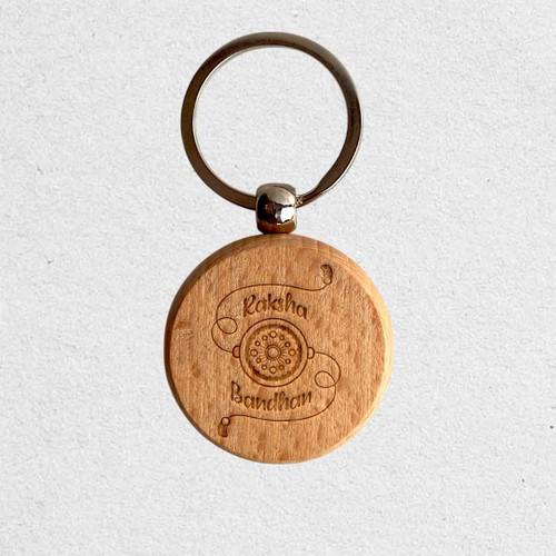 Raksha Bandhan Round Design Keyring RJ-127