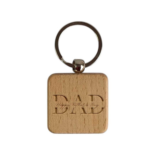 Dad Gift Happy Father's Day Design Wooden Keyring RJ-138