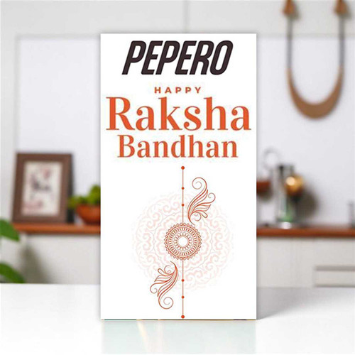 Happy Raksha Bandhan chocolate Wrapper With Lotte Pepero 32g SK-491