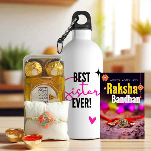 Raksha Bandhan Gift Combo with Love & Sweets For Sister SK-497