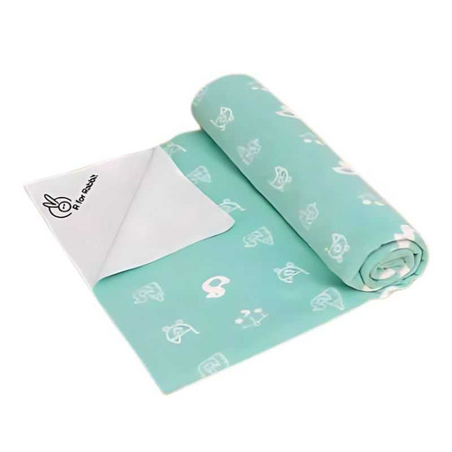 R for Rabbit Dry Nap Pee Premium Protector Sheet Medium-Green DSDNMGN1