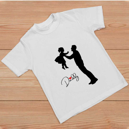 Daddy Design White Cotton T-Shirt RJ-120