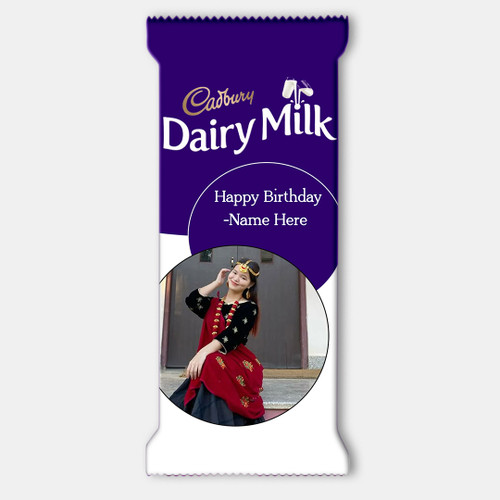 Birthday Chocolate 123G with Recipient Name and Photo