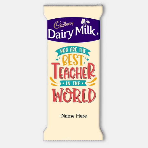Dairy Milk Chocolate for Best Teacher's in the World - Custom Name