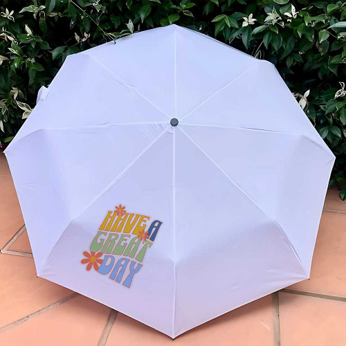 Have A Great Day Printed On White Umbrella SK-526