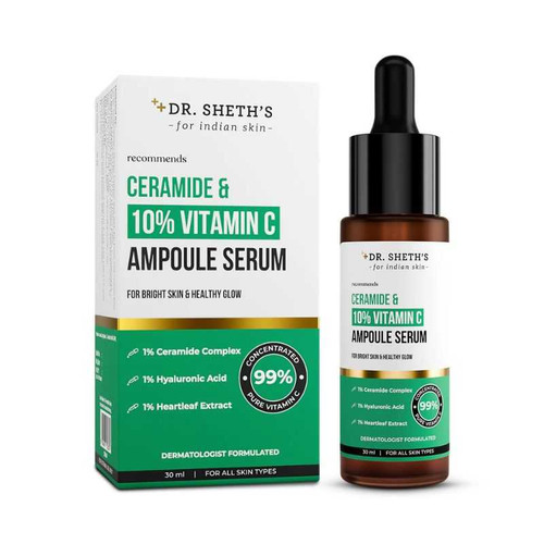 Dr. Sheth's Non-Irritating Ceramide & 10% Vitamin C Ampoule Serum - 30ml 8906148701330