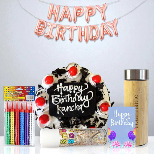 Custom Birthday Celebration Box With Cake & Greeting Card SK-539