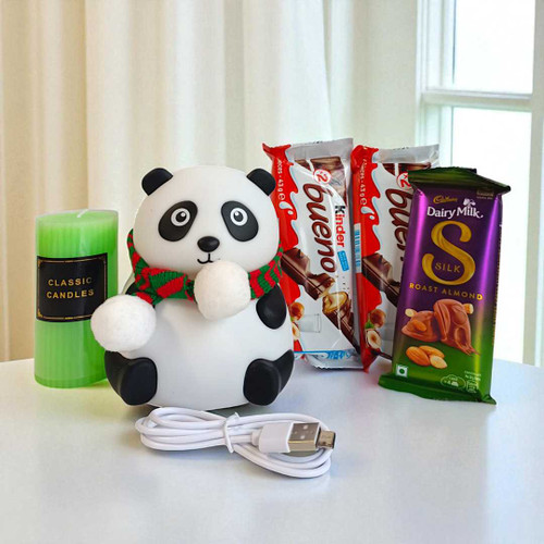 Delight Gift Set with Panda Lamp & Chocolates NKS-1082
