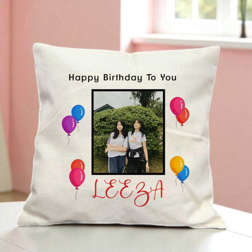 Personalized Birthday Cushion with Photo & Name Print RJ-242