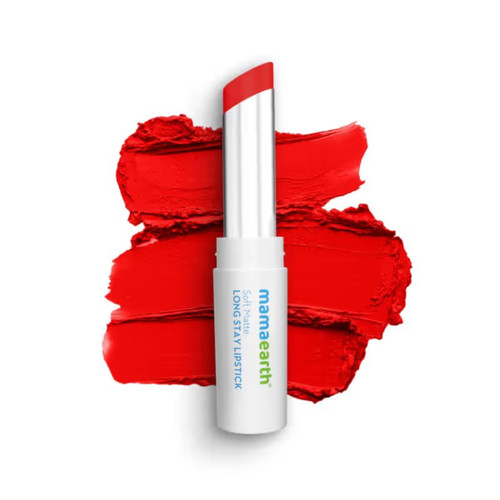 Mamaearth Softmatte Long Stay Lipstick 08 - Red Dahlia 3.5g