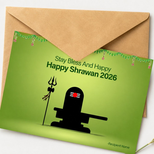Happy Shrawan 2026 Greeting Card