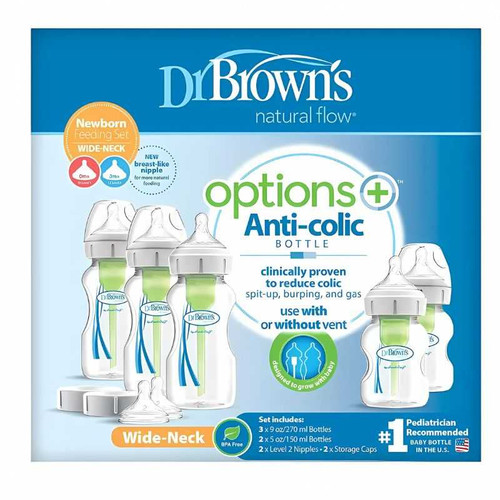 Dr. Brown's Wb09600 Options+ Wide-Neck Newborn Feeding Set PP Wb09600