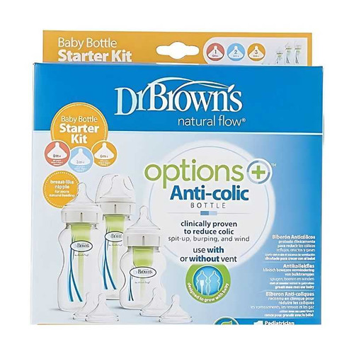 Dr. Brown's Options+ Wide-Neck Baby Bottle Starter Kit Wb03606-Intlx