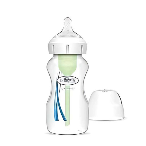 Dr.Brown's 9 oz/270 ml Anti-Colic Options+ Wide-Neck Baby bottle, w/L2 nipple, 1-pack WB91016-ESX