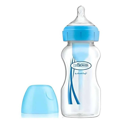 Dr.Brown's 9 Oz/270 Ml for 0m+ Options+ Wide-Neck Bottle Pp - Blue 1-Pack WB91602-ESX