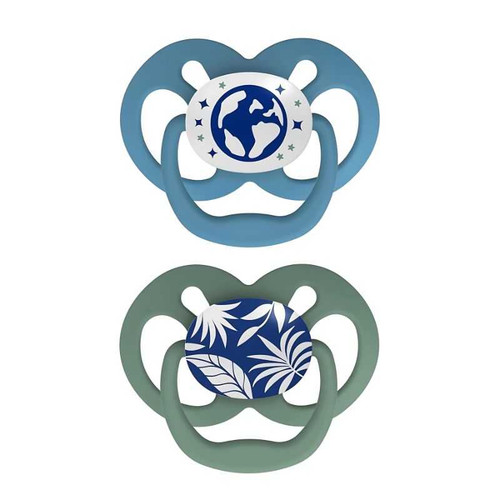 Dr.Brown's Advantage Pacifiers, Stage 2, Glow in the Dark, Blue, 2-Pack PA22004-INTL