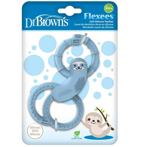 Dr.Brown's Sloth Long Limbed Silicone Teether, Blue, CPKG TE011-INTL