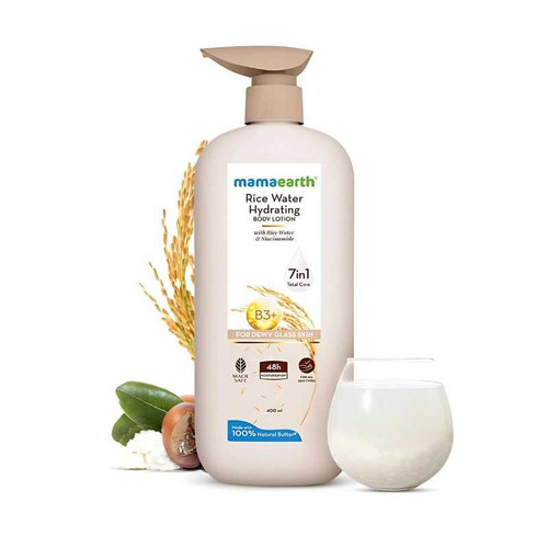 Mamaearth Rice Water Hydrating Body Lotion 400ml 8904417317244