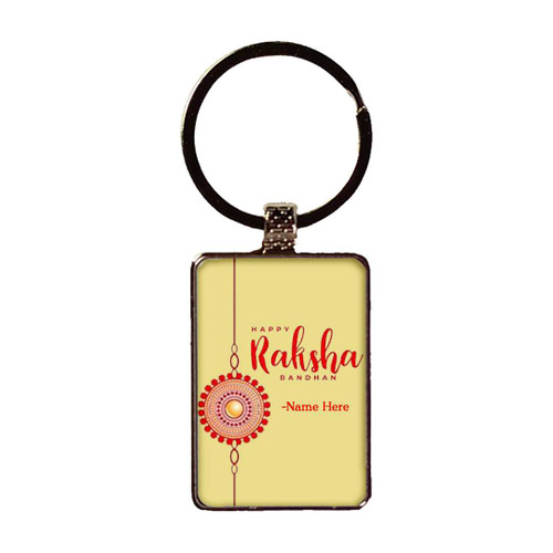 Rakshya Bandhan Design Name Keychain RJ-269