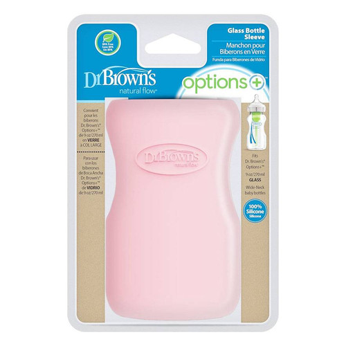 Dr.Brown's 9oz Wide-Neck Glass Bottle Sleeve - Lt Pink AC086