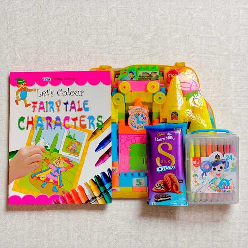 Creative Kids Gift Set – Coloring, Blocks & Chocolate NKS-1104