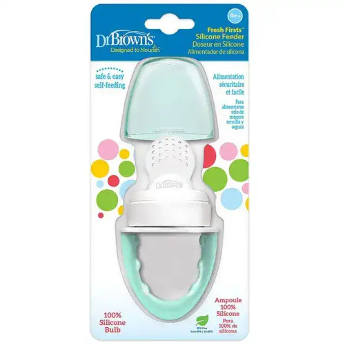 Dr.Brown's Fresh Firsts Silicone Feeder, Mint- 1-Pack TF006-P3