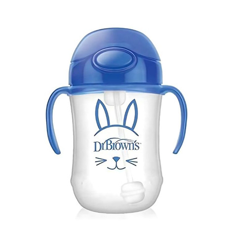 Dr.Brown's 9 Oz/270 ml Baby's First Straw Cup - Blue (6M+)