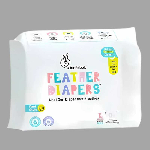 R for Rabbit Feather Diaper -M Size Pack of 46 DFD3R46