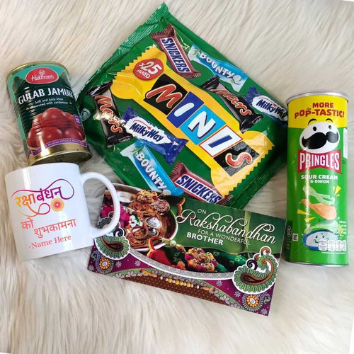 Rakhi Gift Combo with Snacks & Mug for Brother JNK-4226