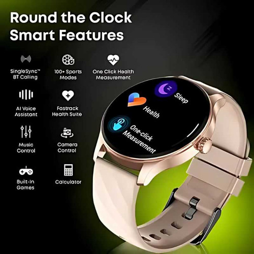 Fastrack Limitless FR1 Smartwatch – BT Calling, 100+ Sports Modes, 5-Day Battery 38088PP02
