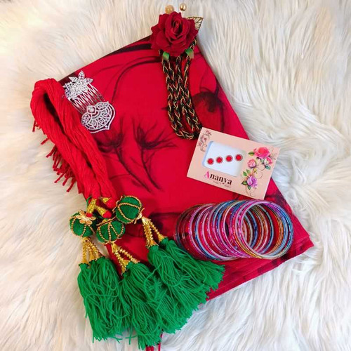 Chura, Shawl & Accessories Gift Pack for Shrawan NKS-1170