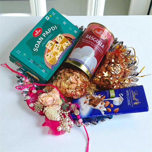 Rakhi Special Sweet & Dry Nut Delight Tray SM-1