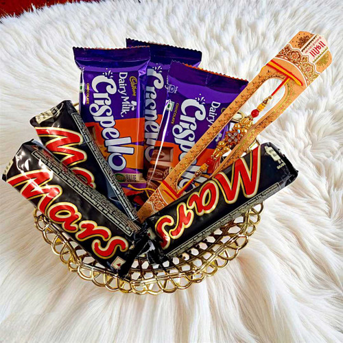 Rakhi & Assorted Chocolates Gift for Brother JNK-4293