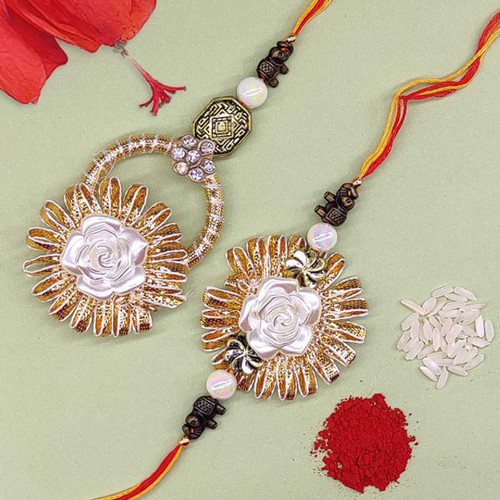 Raksha Bandhan Gift Combo with Plaque Board & Treats for Brother & Sister JNK-4298