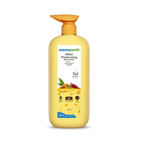 Mamaearth Ubtan Moisturizing Body Lotion with Turmeric & Saffron 400ml 8904417317183