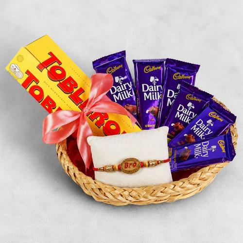 Rakhi & Chocolates Gift Basket