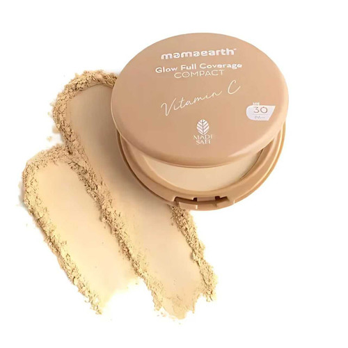 Mamaearth Glow Full Coverage Compact Creme Glow With SPF 30 - 9g 8906087778646