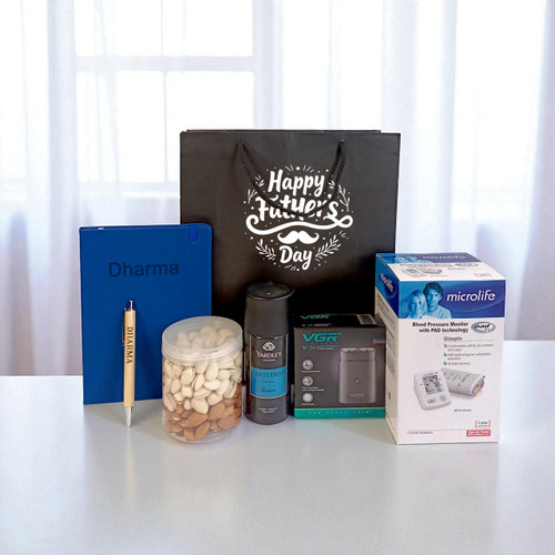 Father's Day Wellness & Grooming Gift Combo with BP Monitor, & Hair Trimmer