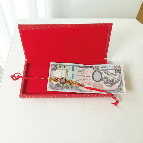 Rakhi & Cash Envelope Gift Box for Sister JNK-4389