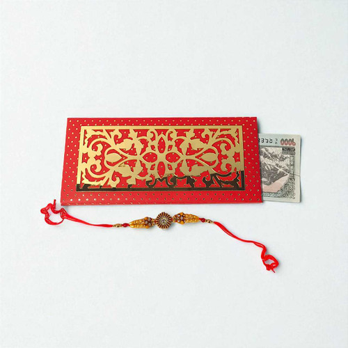 Rakhi & Cash Envelope Gift Box for Sister JNK-4389