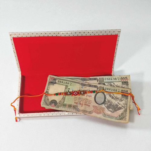 Rakhi Gift Box for Sister with Decorative Cash Envelope JNK-4391