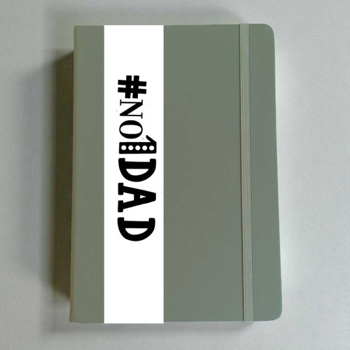 Sea Green colored Notebook with No.1 Dad printed paper band Diary-1