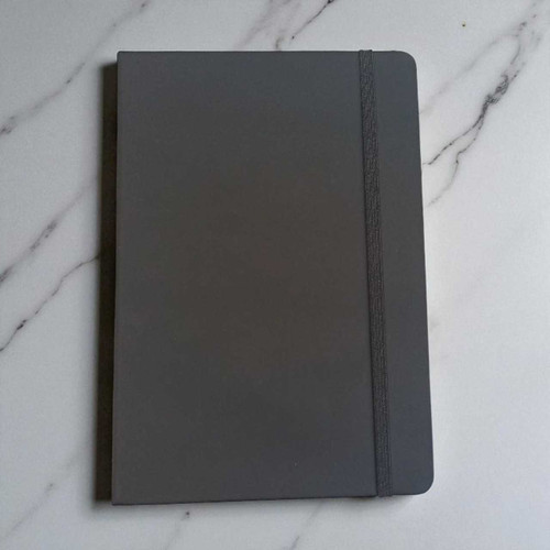 Happy Father's Day Paper Band Printed Black Notebook Diary-3