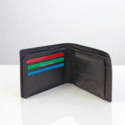 Premium Black Bi-Fold Men’s Wallet Black-03
