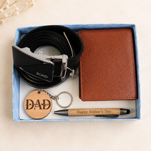 Elegant Leather Accessories & Personalized Gift Set for Father NKS-1242
